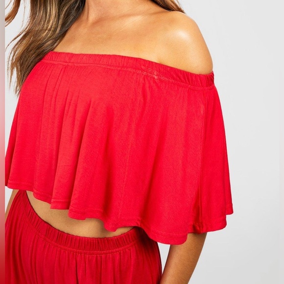 Off Shoulder Top and Wide leg pant set - Picture 3 of 9